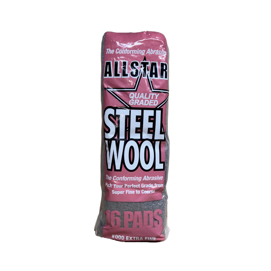 ALLSTAR STEEL WOOL PADS 16/SLV 000 GRADE
