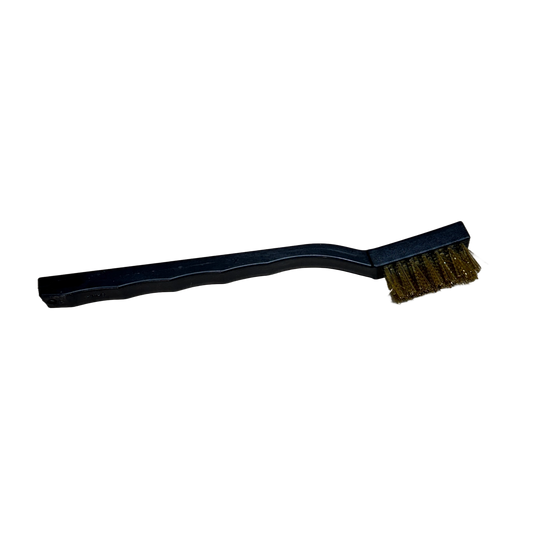 PLASTIC HANDLE BRASS TOOTH BRUSH DETAIL