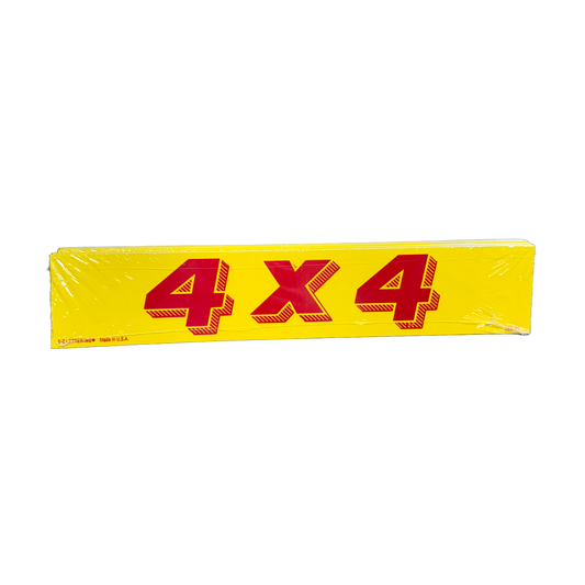 15" Red & Yellow Sign "4x4" {12/pk}